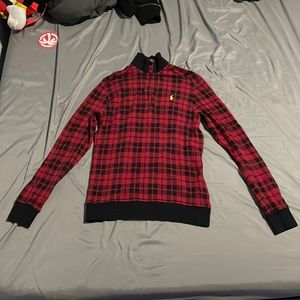 Black and red Ralph Lauren Polo sweater plaid